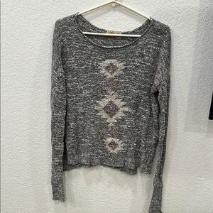 Hollister Textured Gray Sweater
